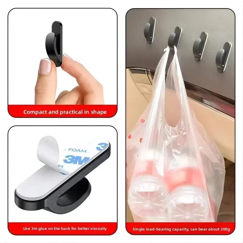 Mini Strong Sticky Universal Vehicle Hooks Self Adhesive Auto Interior Organizer Holder for Home Bathroom Car Accessories