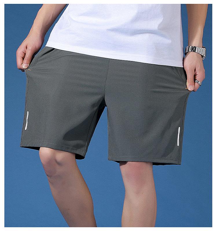 Men's Trendy Quick-Drying Ice Silk Beach & Sports Shorts, Customizable Logo