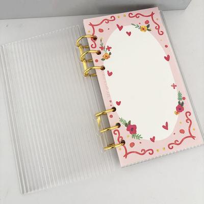 Clear A5 Acrylic Planner Cover Loose-Leaf Shell Sleek Minimalist 6-Ring Binder Jacket for Office School Travel Magazine Modern Transparent Protector