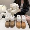Women's lightweight comfortable cold warm padded snow boots non-slip wear outdoor leisure sports mid-calf cotton boots