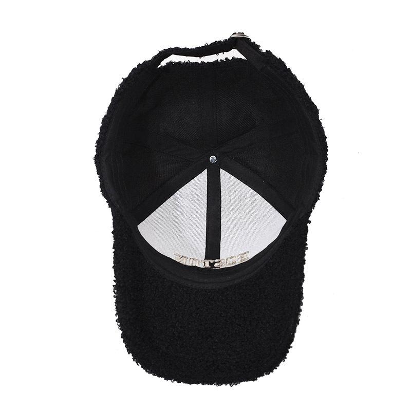 Jesień Zima Damska Ciepła Czapka Baseballowa Męska Czapka z Haftem Literowym