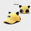 Baseball Cap Cute with for Cat Ears Pilot Glasses Man Beanie Spring and Autumn Sunglasses Women Hat Student Outdoor Adul