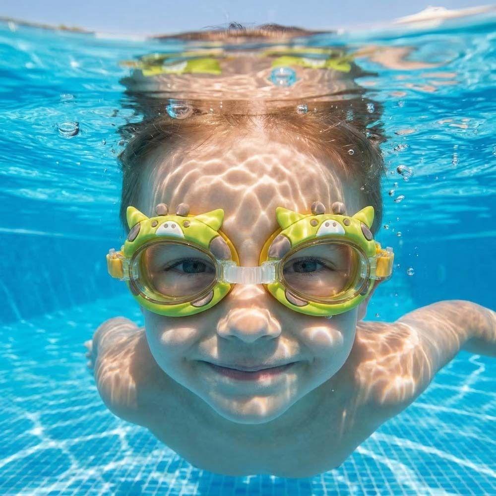 Cartoon-Tier Kinder Schwimmbrille Anti Kleiner Bär Schwimmbrille Wasseraktivitäten