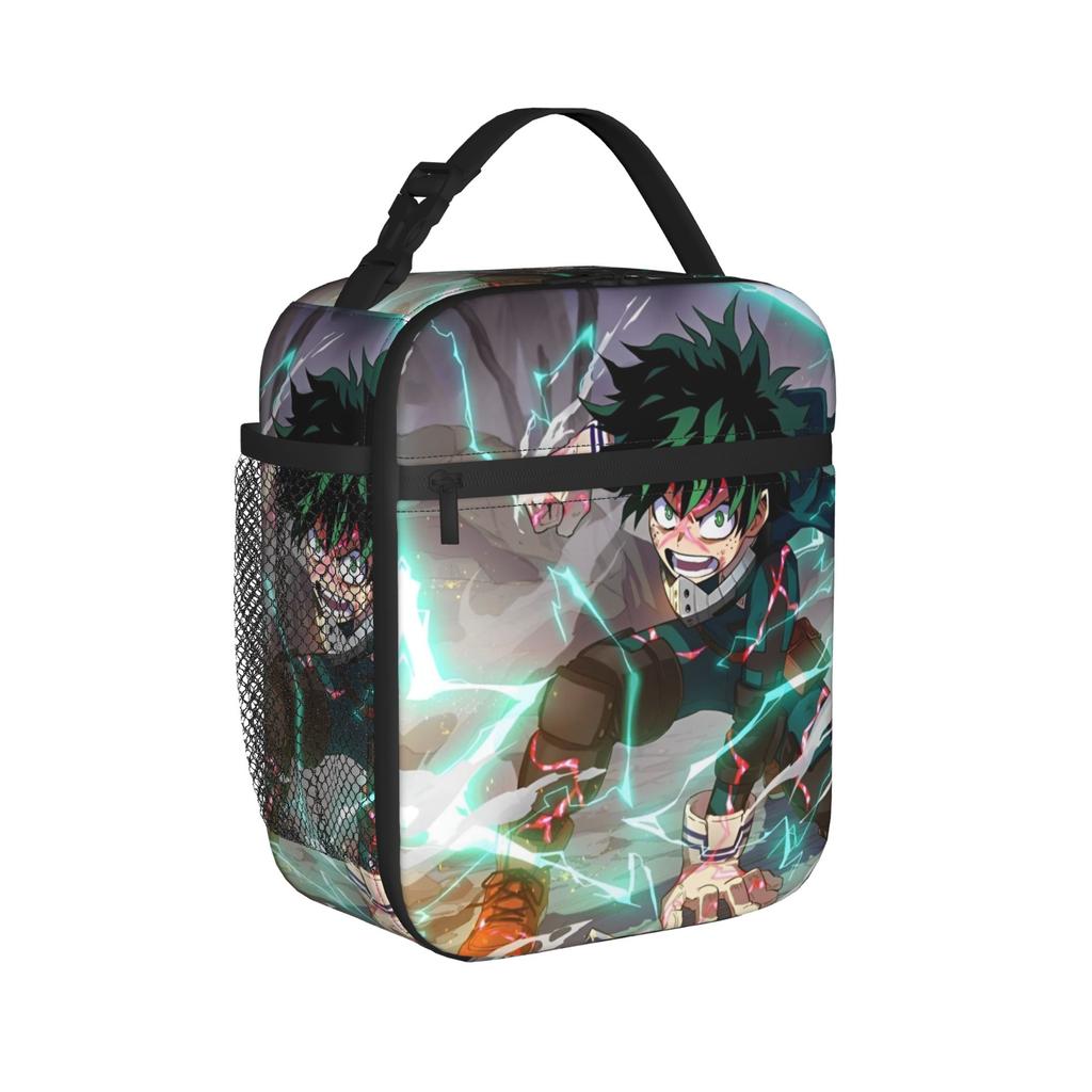 MHA Insulated Lunch Bag Cooler Bag Reusable,Meal Container Anime High Capacity Tote Lunch Box Girl Boy Beach Travel