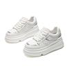 Spring new leather board shoes little white shoes women's cowhide casual women's shoes retro versatile thick-soled muffin heightening shoes
