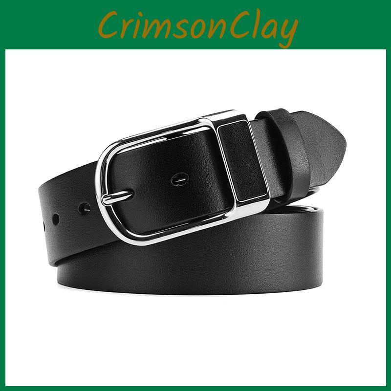 Mens Casual Dress Belt With Synthetic Leather And Decorative Pin Buckle For Office And Leisure