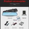 4.3" 1080P Car DVR Mirror Dash Cam with Rear View Camera Kit