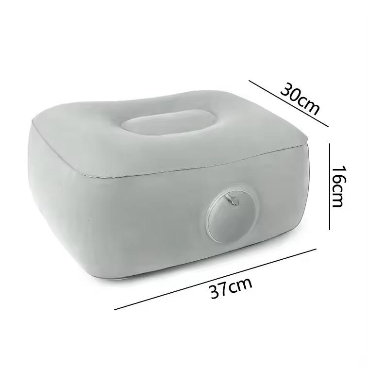 

Inflatable Foot Rest Pillow for Air Travel, PVC Single Layer Outdoor Cushion, Footstool for Car Office
