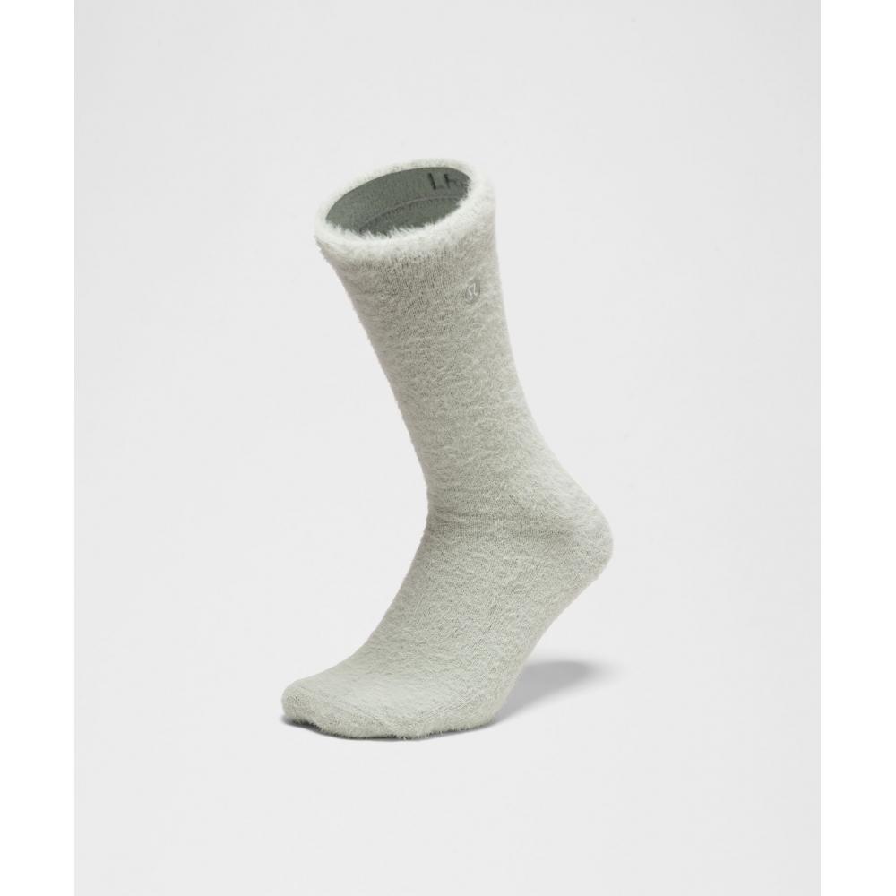 Lululemon Unisex Fuzzy Crew Socks Jade Grey