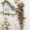 Artificial Rose Vine Ceiling Decor for Air Conditioning Pipe and Hanging Baskets