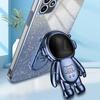 For Samsung Galaxy A53 5G Case Glitter PC+TPU Protective Cover with Astronaut Kickstand