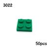 50PCS MOC Assemble Particles 3022 Thin Plate 2x2 Dots Building Blocks 2*2 Figures Bricks DIY Educational Creative Toy for Kids