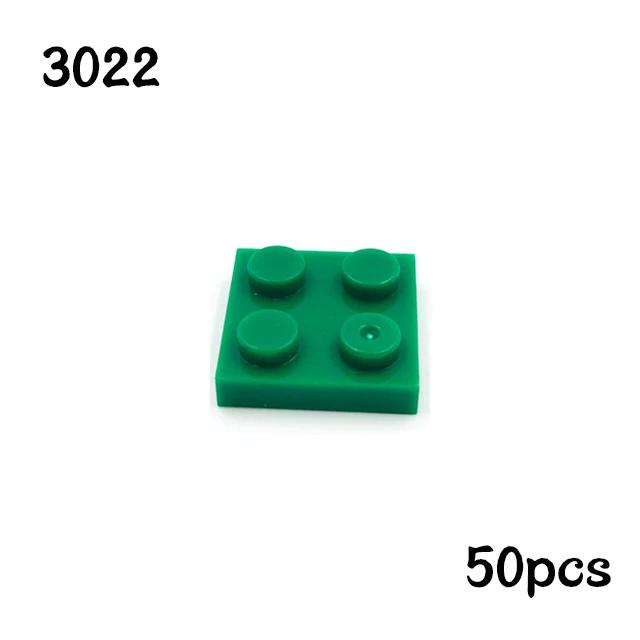 50 STUKS MOC Bouwstenen 3022 Dunne Plaat 2x2 Stippen Constructie Blokken 2*2 Figuurtjes Bakstenen DOE-HET-ZELF Leren-
