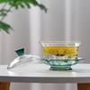 High-Temperature Resistance Anti-Scald Explosion-Proof Glass Gaiwan, Thickened Lotus Tea Ceremony Bowl Making Device, Borosilica