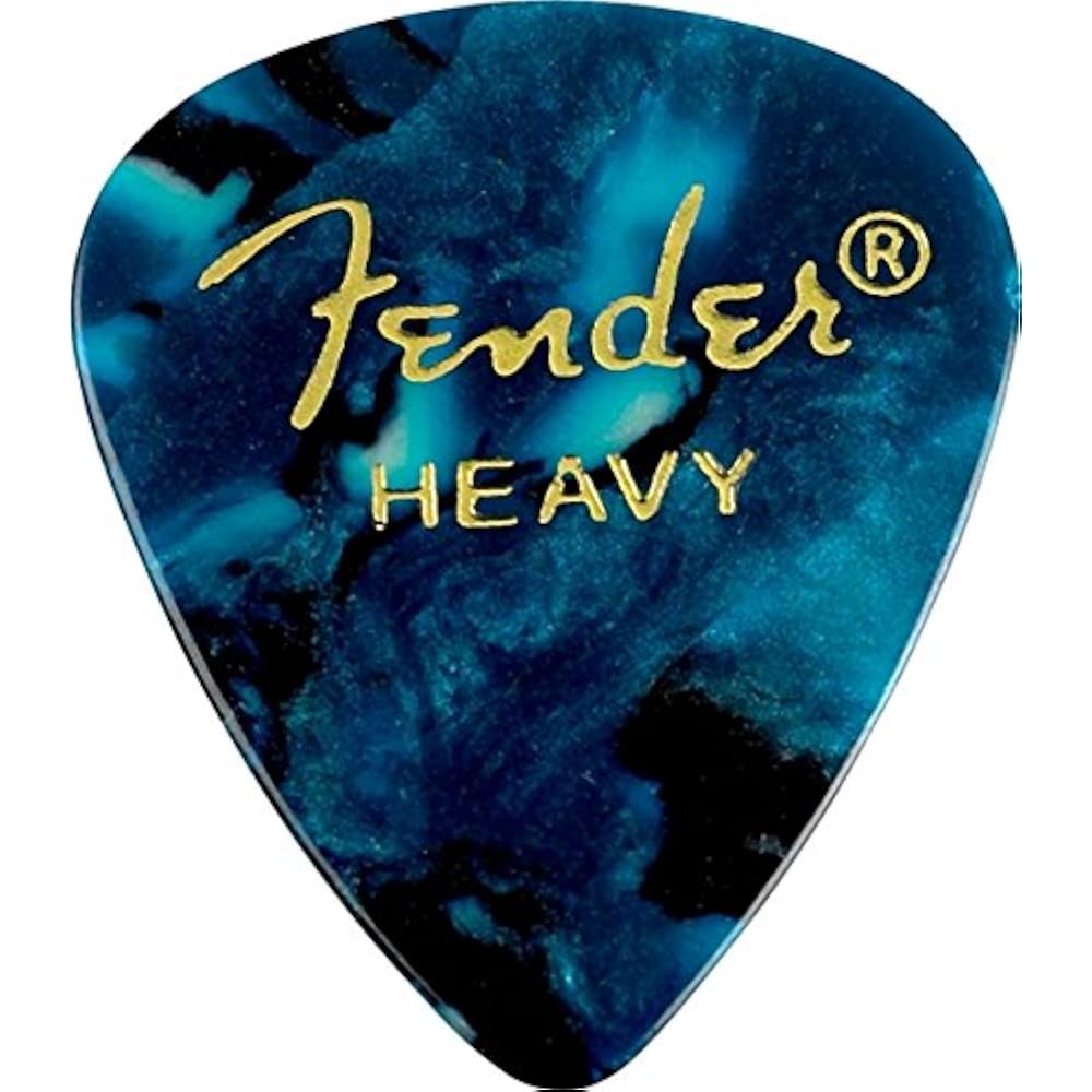 Fender [8 color assorted] 8 sheets (1 each color) teardrop HEAVY guitar picks...