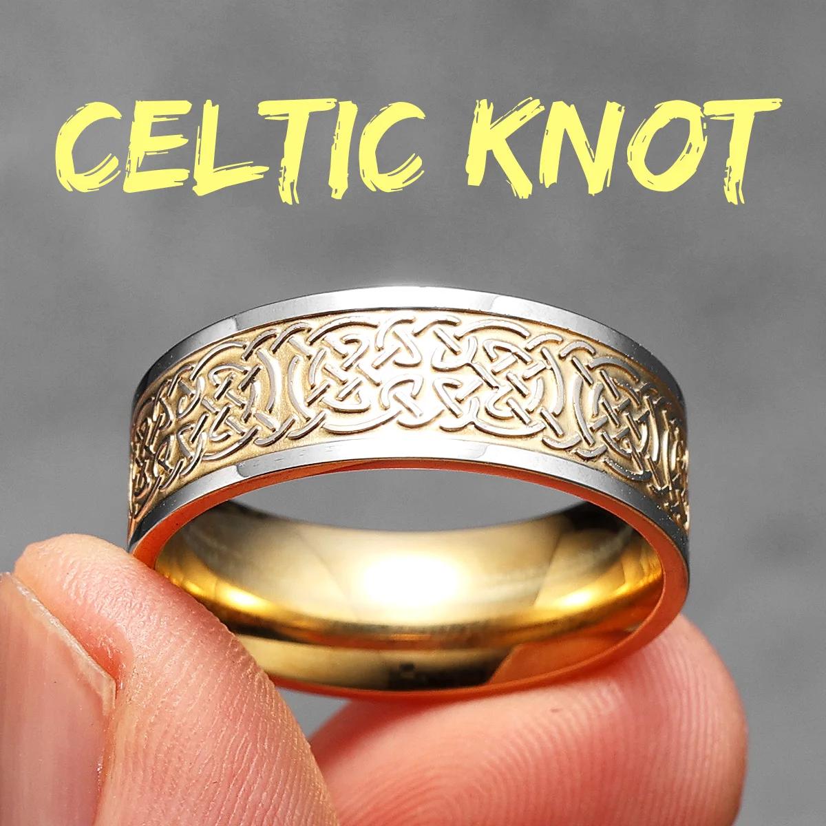 

Викинг Кельтский узел Мужские кольца из нержавеющей стали Винтаж Новые в стиле панк Крутые вещи Женские ювелирные изделия Модные аксессуары Подарок 7