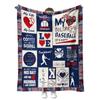 Softball Blanket, Fashion Softball Gifts for Girls Boys Teenagers, Super Soft Warm and Comfortable Throw Blanket for All Season