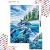 New Arrival 5D DIY Full Circle Diamond Painting "Dolphin" Embroidery Cross Stitch Home Decor Gift