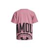 Under Armour Crest Letter Print Round Neck Drop Shoulder Short Sleeve T-Shirt Women T-Shirts Pink 1379391-697