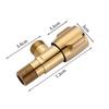 Gold Angle Valve Brass Wall Mount Angle Valve for Toilet Universal Stop Chrome Water Triangle Valve for Faucet and Toilet