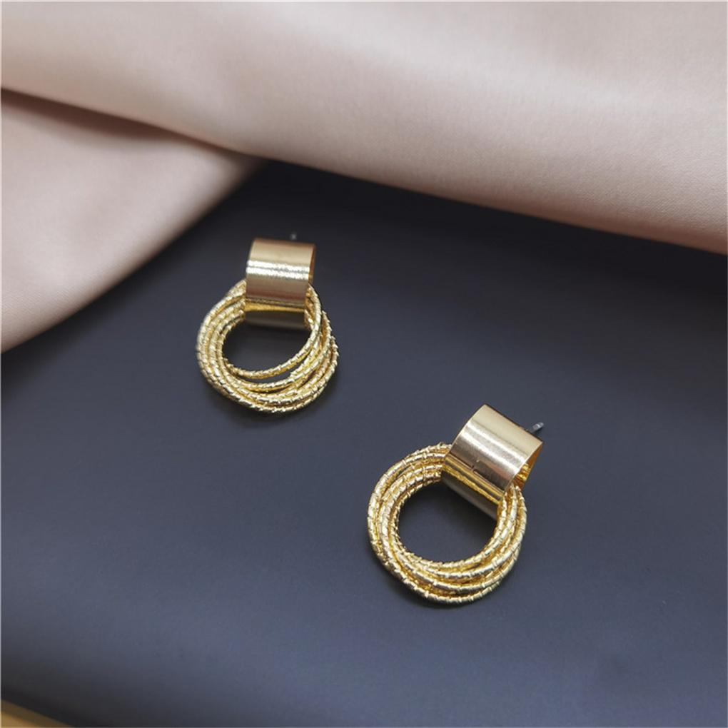 1 Paar Damen Runde Geometrische Ohrringe Kreisförmiger Schmuck Mehrere Kleine Kreise Anhänger Ohren Dekor Geburtstag Dating Ohrring