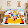 Coperta Morbida in Flanella Plim Plim Cartone Animato, Coperta Accogliente per Letto, Divano, Poltrona, Camera da Letto, Soggiorno, Viaggio, Picnic, Campeggio
