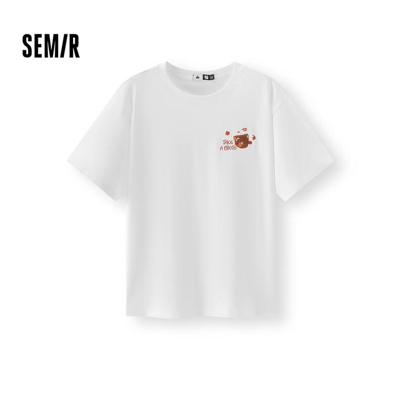 

Semir Women s Luo Xiaohei Embroidered Drop-Shoulder T-Shirt XS