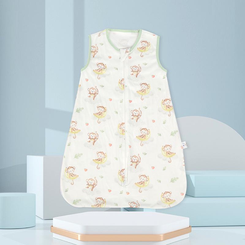 Summer Gauze Baby Sleeping Bag - Newborn Anti-Kick Sleeveless Quilt Vest for Air-Conditioning