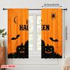 2pcs,2D Plane Printing Popular Curtain Panels Halloween Pumpkin (1) 100% Polyester (without Rod) Room Decor for Living Room,