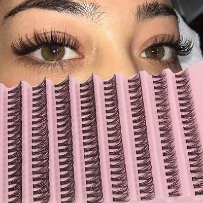 Individual Lashes 8-16mm Cluster Lashes Natural Mixed DIY Eyelash Extension Volume Lash Clusters False Eyelashes Long