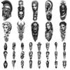 12pcs Temporary Tattoo Waterproof Long-lasting Body Stickers Native American Chief Tattoo Fantasy Woman Tattoo Wizard Tattoo