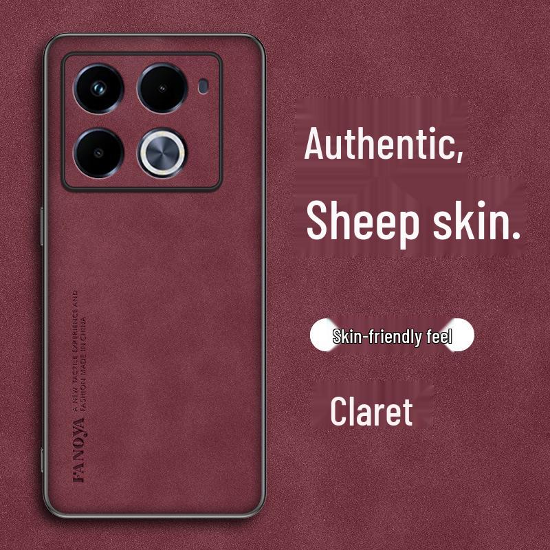 Infinix Note40 Pro+ Sheepskin 5G Phone Case: Solid Color Business Protective Cover