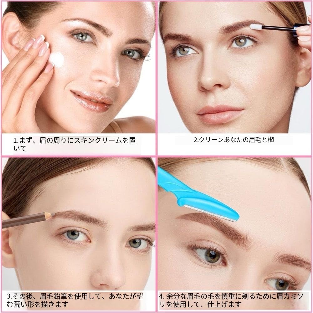 BAOQISHAN Facial Razor for Sensitive and Fine with for and Mixed Colors 66-Piece Set, Premium, Skin, Eyebrows, Areas, Guard, Women, Eyebrows, Face,