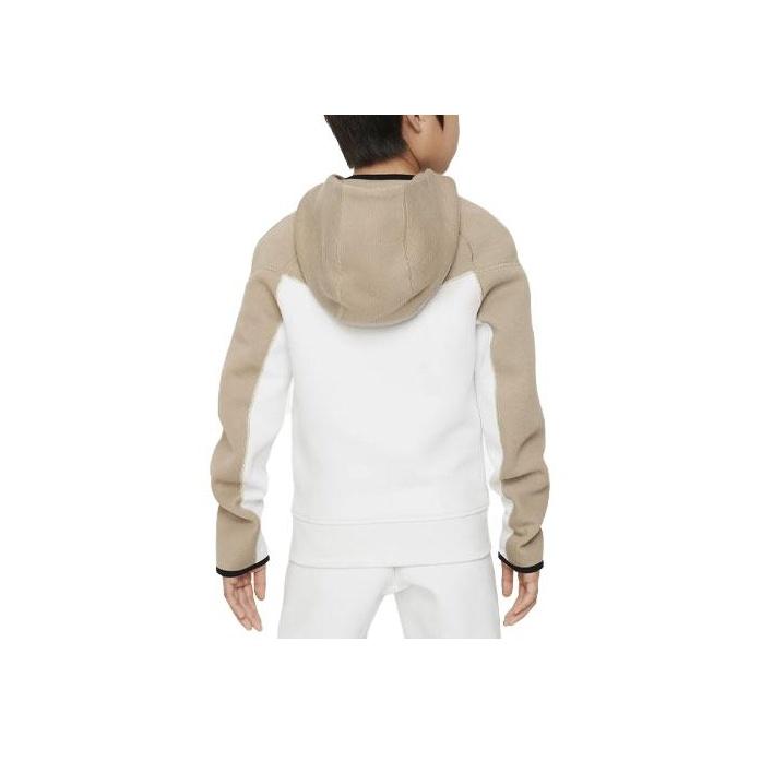 New Nike Sweatshirt Sportswear Tech Fleece Khaki Kids' FD3285-121