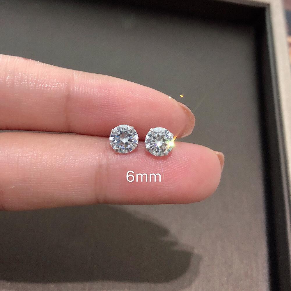 Super Flash Diamond Small Stud Earrings 3-6mm Men's and Women's Zircon Simple Earbone Stud Earrings