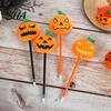 Student Ballpoint Pen Halloween Pumpkin Gel Ink Pen, 0.7mm Rollerball with Plush Pumpkin, Writing Novelty Black for Party Favors, Gift Supplies Marker