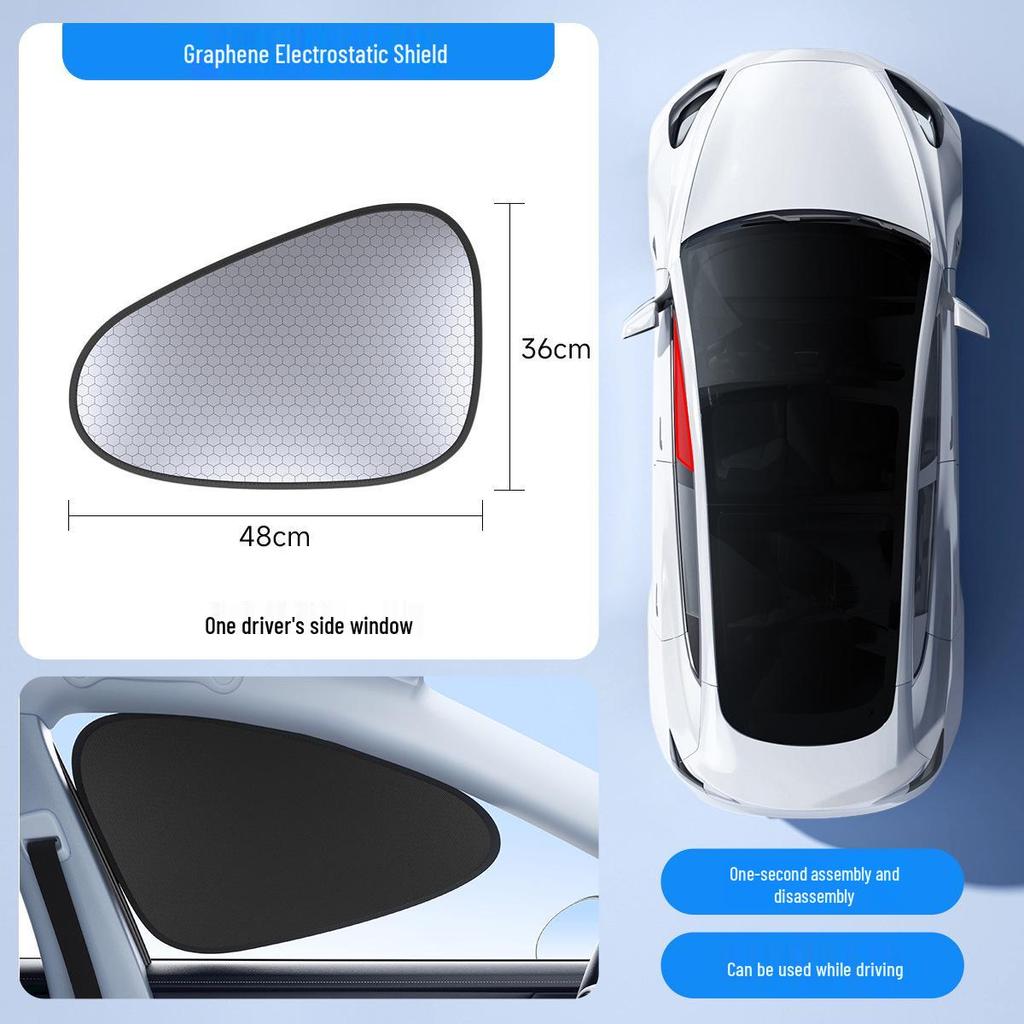 Car Black Vinyl Static Cling Sunshade: Side Window Privacy & Heat Insulation for Baby