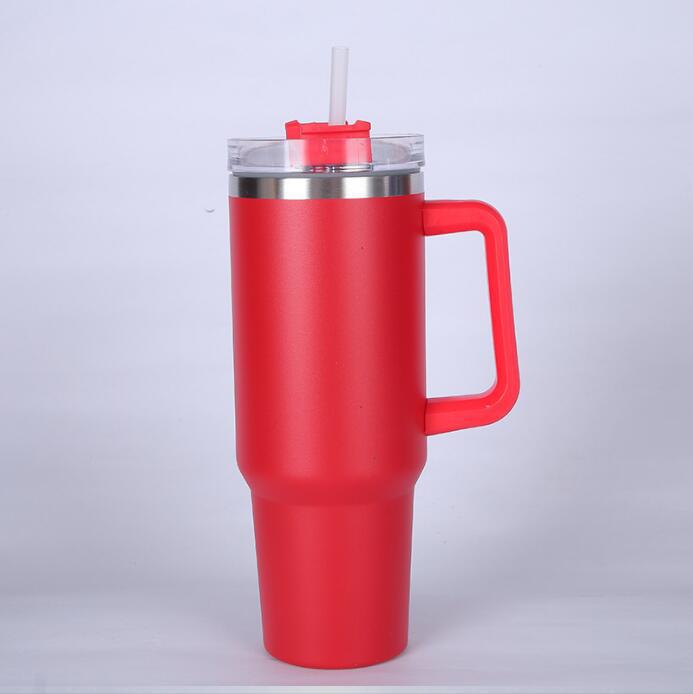 40oz Second Gen Insulated Stainless Steel Car Cup with Straw - Large Capacity Cold Preservation