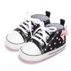 Baby Girl Lace-up Canvas Shoes with Bow - Cute Spring Walkers