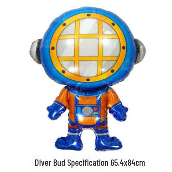 Large Space-Themed Cartoon Balloon Set: Astronaut, Spaceship, Sci-Fi, Anime Party Decorations