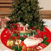Snowflake Print Christmas Tree Skirt Santa Claus Printed Christmas Decoration  Home Holiday