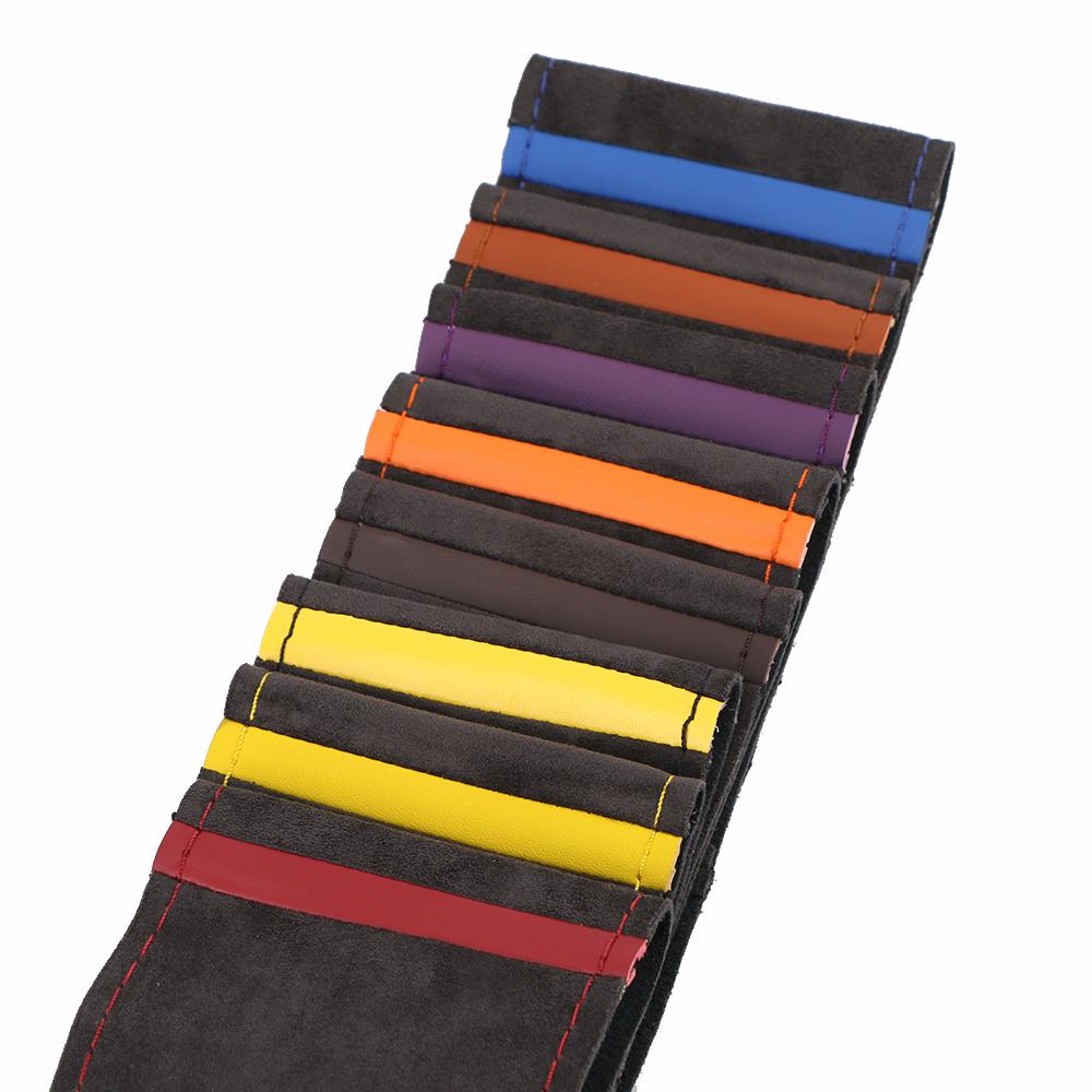 Suede Car Steering Wheel Cover Universal 38cm Leather Braid For Steering Wheel Hand Sewing Auto Steering Wrap With Needle