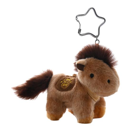 Realistyczny Brelok Kucyk Pluszowa Zabawka Śliczny Kucyk Brelok Mini Zawieszka Zwierzęca Lekki Maskotka na Szczęście Prezent dla Dzieci Przyjaciół