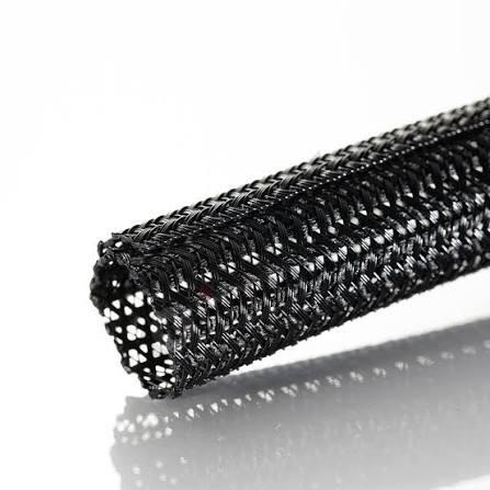 Avifly Semi-Rigid Split Self-Closing Cable Braid - Black Pet