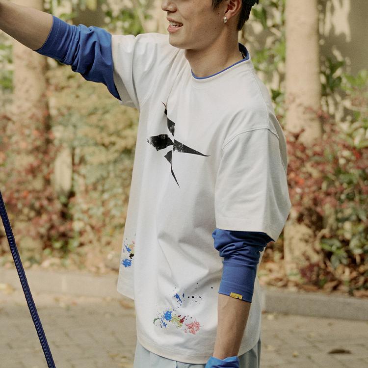 Reebok X Randomevent Loose Fashion Long Sleeve T-Shirt Unisex Tops White 24SRL501UGW0