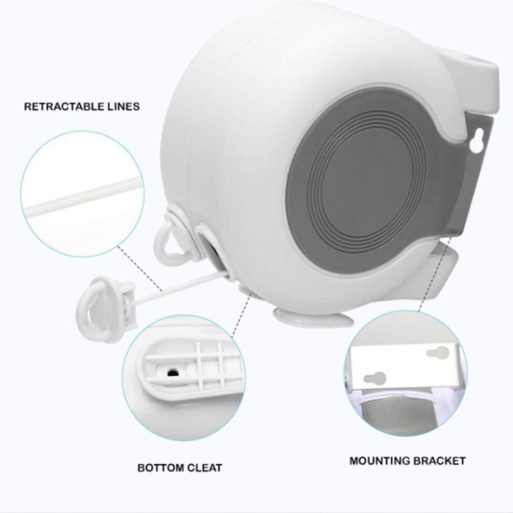 Stable Retractable Clothes Line Adjustable Clothes Drying Line Washing Landry Tool Indoor Use