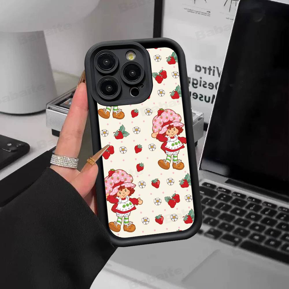 S-Strawberry-shortcake Girl Phone Case For Iphone 16 15 14 13 12 11 Pro Max Plus 17 Air Shell