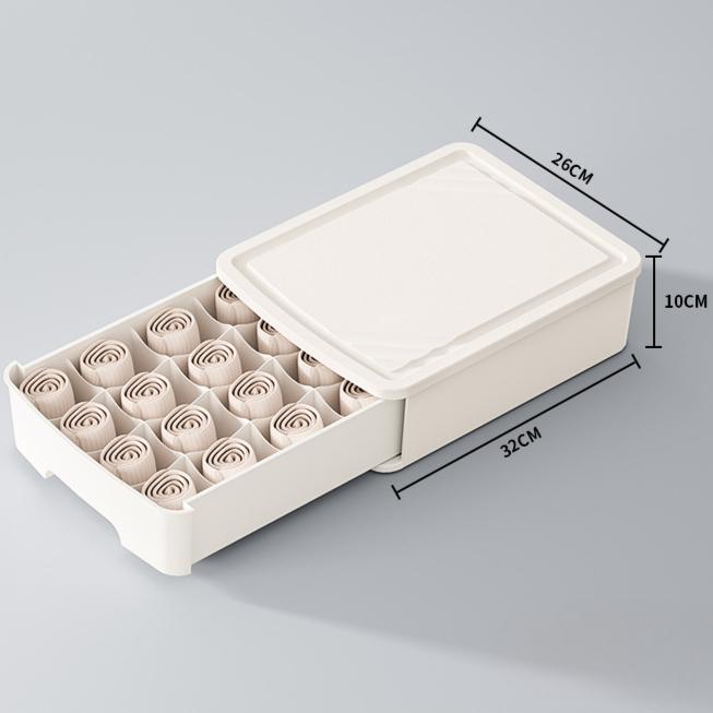 Stapelbare Unterwäsche Aufbewahrungsboxen Kleiderschrank Schubladenstil 16/12 Fächer Socken Slips Kleidung Organizer Behälter Heim Kleinkram Aufbewahrungsbox