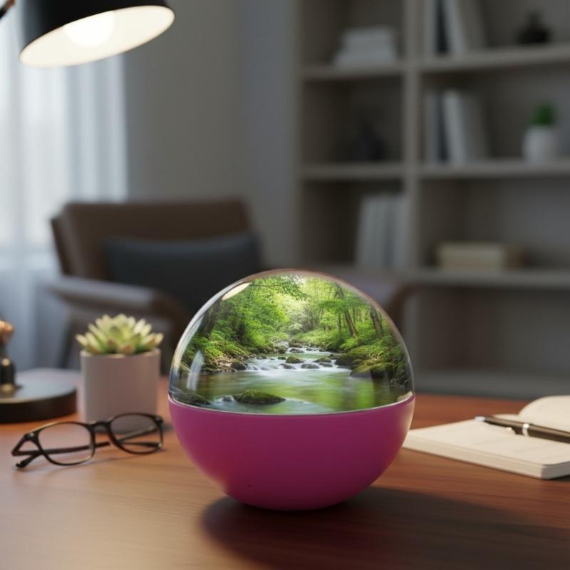 Memory Orb Ornament WiFi Crystal Ball Video Player,Memory Sphere with Electronic Screen Anniversary Christmas Gift