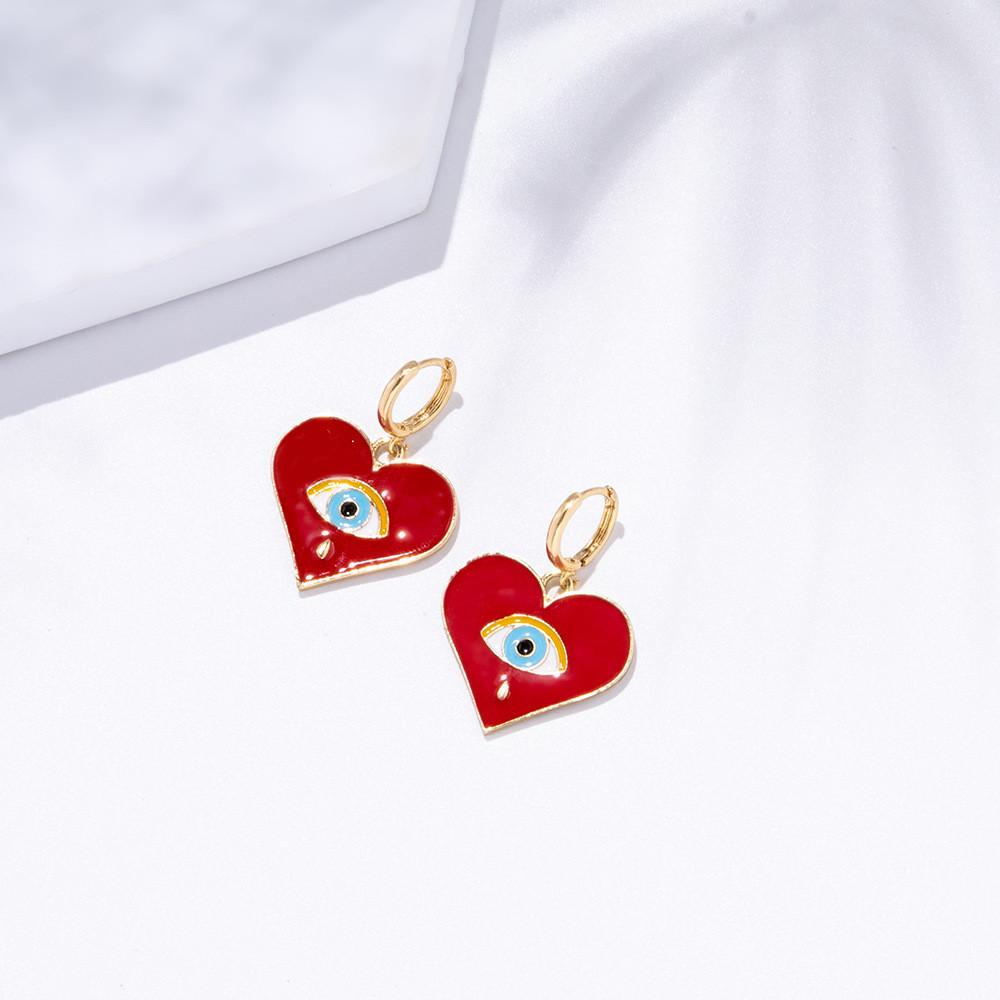 Autumn Trendy 2021 Heartinspired Earrings In Red Or Black For Stylish Gifting